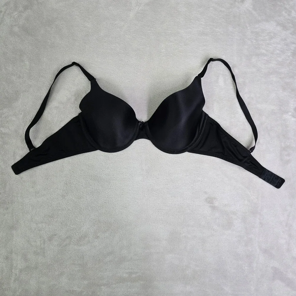 Classic Maidenform Womens Black Underwire T-Shirt‎ Bra Size 36C Smooth Comfort